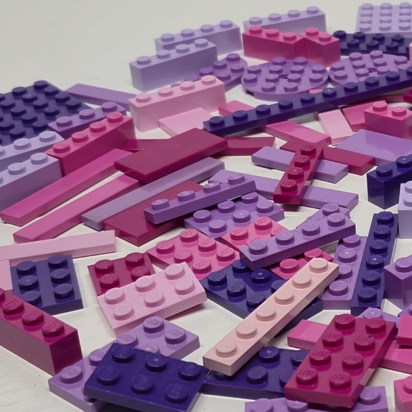 Lego Lot Mixed Pinks &Purples Bricks, Tiles & Plates (150pcs) - Picture 7 of 8